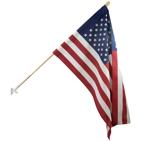 3426129,U. S. FLAG SETS,POLYESTER - WOOD ,Size In=29 x 50