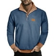 thumbnail image 2 of Paiwinds Men's Fleece Lined Stand Collar Pullover, Winter Warm Long Sleeve Sweatshirt with Button Placket, Soft Thermal Comfort Fit Casual Top, 2 of 8