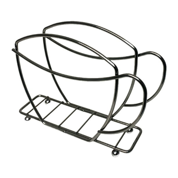 Servilletero Dispensador de pañuelos de metal Porta pañuelos de mesa para el hogar Servilletero Servilletero Soporte para bar Hogar Mesa de comedor Negro