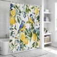 thumbnail image 6 of Lemon Bird Bathroom Shower Curtains with 12 Hooks Polyester Waterproof Shower Curtain for Stalls and Bathtubs Watercolor Yellow Green Foliage Flower Leaf Decorative Bathroom Curtain 60x72 Inches, 6 of 8
