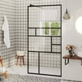 thumbnail image 4 of vidaXL Walk-in Shower Enclosure Bathroom Wall Panel Shower Screen ESG Glass, 4 of 50