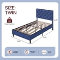 thumbnail image 2 of 4 Ever Winner 44.13 in Upholstered and Adjustable Height Platform Bed, Twin, 2 of 8
