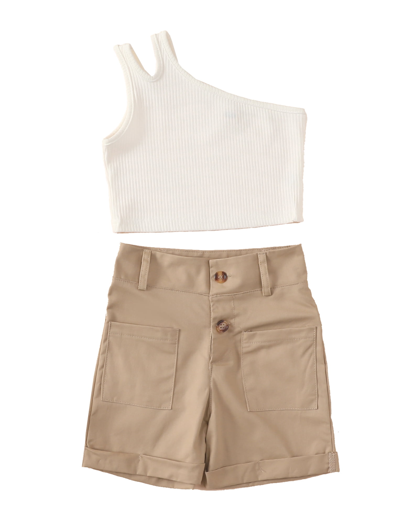Toddler Baby Girl Shorts Outfits Sleeveless T Shirts Short Pant Pockets Clothing Sets Toddler Baby Girl Shorts Outfits Sleeveless T Shirts Short Pant Pockets Clothing Sets