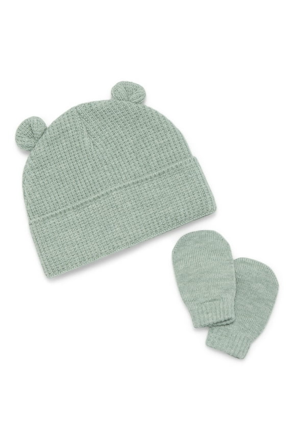Baby Beanie and Mitten Set