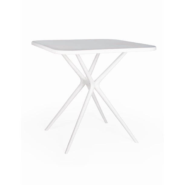 OFFIHO Mesa Tonnati Blanco cuadrada para exterior