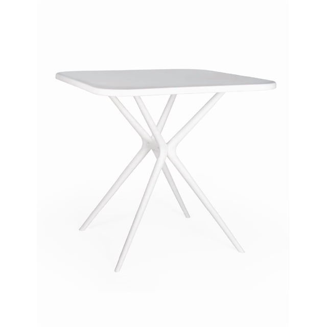 OFFIHO Mesa Tonnati Blanco cuadrada para exterior