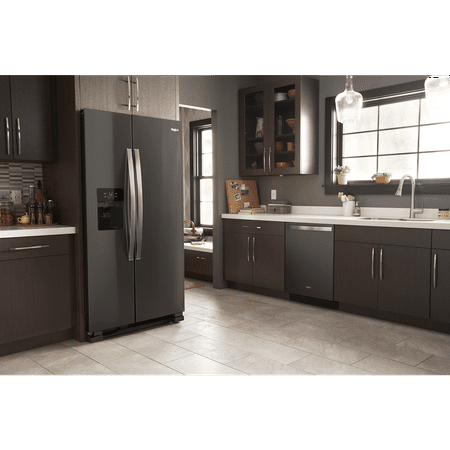 Whirlpool - 21.4 Cu. Ft. Side-by-Side Refrigerator - Black Stainless Steel