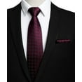 thumbnail image 2 of HISDERN Mens Ties Plaid Tie and Pocket Square Set Woven Formal Checkered Neckties & Handkerchief, 2 of 6