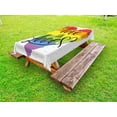 thumbnail image 1 of Pride Outdoor Tablecloth, LGBT Gay Lesbian Parade Love is Love Inspiring Hand Writing Paint Strokes Artistic, Decorative Washable Fabric Picnic Tablecloth, 58 X 104 Inches, Multicolor, by Ambesonne, 1 of 2