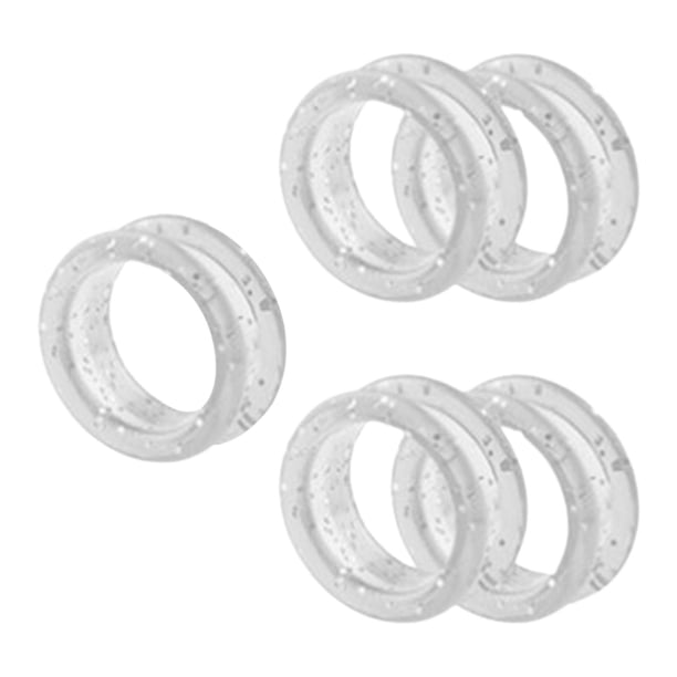 5 piezas de anillos de silicona para dedos con forma de tijeras, insertos suaves para el pulgar y el cabello Blanco