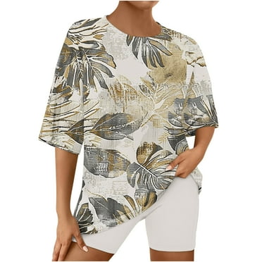 Leesechin Women's Print 2 Piece Pajama Set Short Sleeve Tops Drawstring Shorts Loungewear Sleepwear Sets