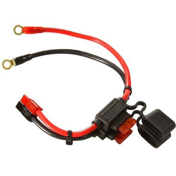 Valley Enterprises Dual Positive/Negative ATC Style Fuse Holder, with Ring Terminals, with Anderson Power Connectors, Wire 10 Gauge