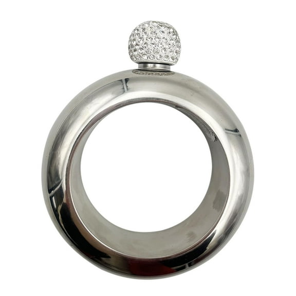 Stainless Steel Portable Bracelet Hip Flask, Flask Bracelet, Bangle Flask Bracelets, Crystal Decanter Stainless Steel Wine Pot for Men Women