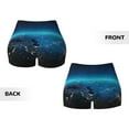 thumbnail image 5 of Fotbe Planet Earth Seamless Shorts, Womens Workout Shorts High Waist Stretch Booty Short for Gym/Yoga/Running/Biking-Medium, 5 of 9