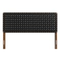 thumbnail image 3 of Headboard, Queen Size, Walnut Black, Vegan Leather, Bedroom, Modern Contemporary HB36766, 3 of 8