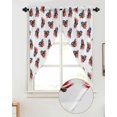 thumbnail image 2 of Swag Curtains, Independence Day American Flag Eagle Rod Pocket Kitchen Curtains Valances Tier Curtains Swag Valance Curtains for Bedroom Living Room 36" x 36", 2 Panels, 2 of 6
