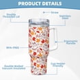 thumbnail image 5 of Uemuo Hello Autumn Maple Leaf Print 40oz Ice Bully With Handle And Straw Stainless Steel Vacuum Insulated Cup And 2 In 1 Straw Lid Insulated Travel Tumbler, 5 of 8