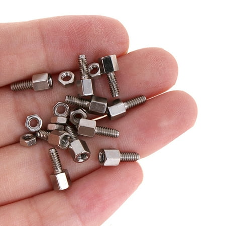

Ostrifin 10Sets 5+7mm Header Plate Bracket Stud Bolt & Nut Nuts Screw D-Sub VGA serial