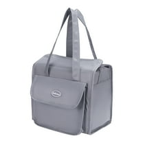 Unique Bargains Insulated Lunch Bag for Office, Travel, Picnic Gray