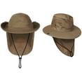thumbnail image 4 of Solar Fan Bucket Hat with Neck Cover - Cooling Hat Golf UV Protection Men Mountaineering Fishing Hood Rope Outdoor Shade Foldable Casual Bucket Hat, 4 of 5