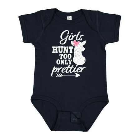 

Inktastic Hunting Girls Hunt Too Only Prettier with Doe and Arrow Gift Baby Girl Bodysuit