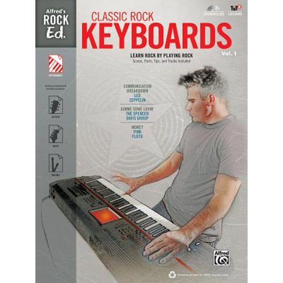 Pre-Owned Alfred's Rock Ed. -- Classic Rock Keyboards, Vol 1: Learn Rock by Playing Rock: Scores, Parts, Tips, and Tracks Included, Book & CD-ROM Paperback