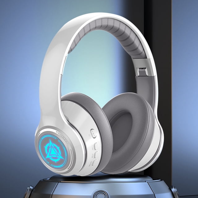 Auriculares Bluetooth 5.2 para deportes electrónicos con baja latencia, cómodos de usar, 20 horas de uso, plegables, con micrófono, de plástico.