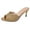 Gold, variant on Sparkly Rhinestones Stiletto High Heels Dress Backless Sandals for Women Bride Wedding Elegant Beach Peep Toe Slides Mules Summer Gold Size 8.5