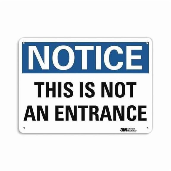 Lyle Notice Sign,10 in x 14 in,Aluminum U5-1566-RA_14X10