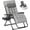 Grey, variant on NeoNiches Zero Gravity Chair, Reclining Lounge Chair with Cushion,Red | Padded, Folding, Infinity, Side Tray, Indoor Outdoor, Supports up to 264 lbs