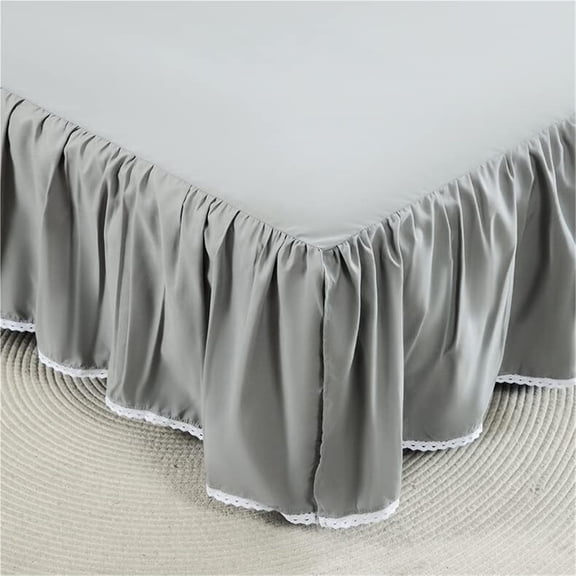 14 inch hanging platform surround splicing bed skirt, lace pleated bed skirt, suitable for bedrooms