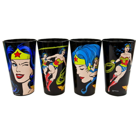 Wonder Woman - Black Pint Glass Set