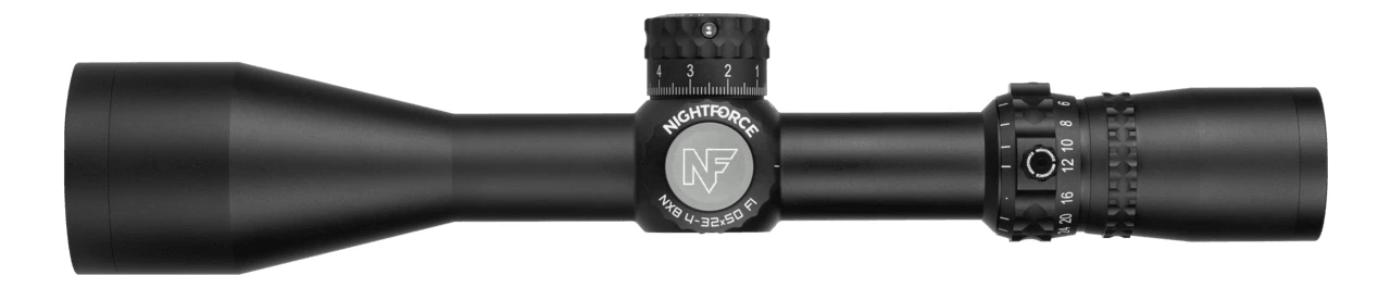 Nightforce NX8 4-32x50mm F1 Riflescope, Mil-XT Reticle, 8x Zoom, ZeroStop, ED Glass, 30mm Tube, Black (C634)