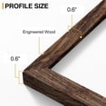 thumbnail image 4 of Vittanly 12x16 Picture Frame, Display Pictures 11x14 with Mat or 12x16 without Mat, Premium Material with Shatter Resistant Plexiglass, Poster Frame for Wall Display, Rustic Brown, 1 Pack, 4 of 6