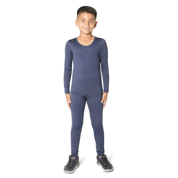 EVERYDAY KIDS Boys Navy Thermal Top and Bottom Underwear Set