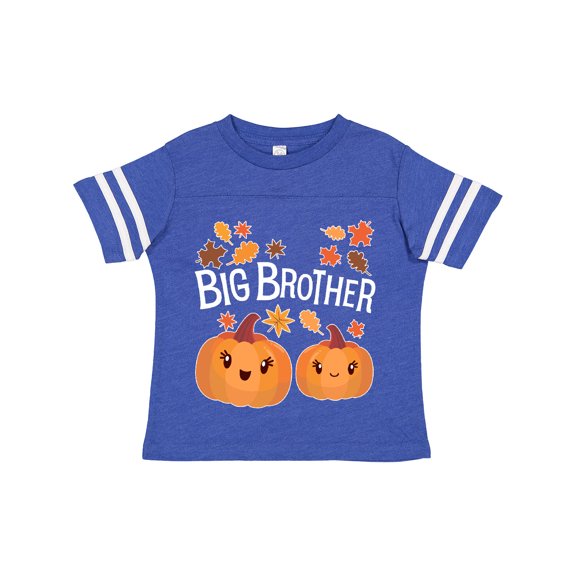 Inktastic Big Brother Pumpkins with Fall Leaves Boys Toddler T-Shirt