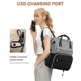 thumbnail image 4 of Mochila para portátil LOVEVOOK Fashion Business de 17 pulgadas, gris y negro, 4 of 9