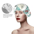 thumbnail image 4 of Disketp Music Lover Dinosaur Shower Caps,Reusable Shower Cap For Women, Double Layer Waterproof Hair Cap, Large Size For All Hair Lengths,For Girls Spa Home Salon Use, 4 of 9