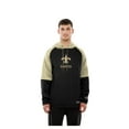 thumbnail image 4 of Men's New Era  Black New Orleans Saints Combine Authentic Color Block Raglan Pullover Hoodie, 4 of 5