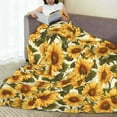 thumbnail image 6 of Sikiie Romantic Elegant Sunflower Ultra-Soft Micro flannel Blanket Luxury All Seasons Warm Blanket for Bedding Sofa and Travel (4 sizes)-40"x30", 6 of 7
