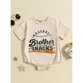 thumbnail image 5 of Aojekbee Baby Boys Romper Casual Baseball Letter Print Round Neck Short Sleeve Jumpsuit Summer Clothes for Infant Toddler, 5 of 10