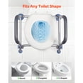 thumbnail image 3 of KFFKFF Raised Toilet Seat with Arms, 300 lbs Load Capacity, Adjustable Height, Widened Commode Elevated Toilet Seat Riser, 3 of 9