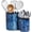 Royal Blue6, variant on Ceramic Utensil Holder Set of 2, Large Countertop Kitchen Utensil Crocks 7.25" & 5.25", Reactive Glaze, Non-Slip Textured Design, Speckled Black Purple