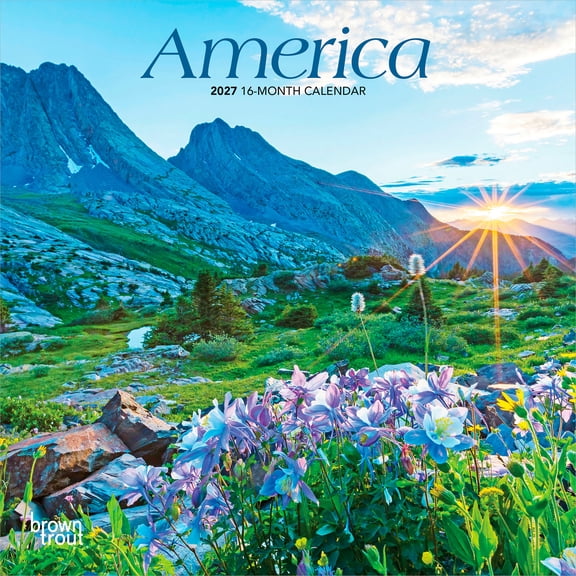 America | 2027 7x14" (Hanging) Mini Wall Calendar | BrownTrout