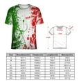 thumbnail image 2 of Italian Flag Splatter Art Womens Tops Women's Fashion Casual Short Sleeve Flower Print Round Neck Pullover Top Blouse, 2 of 6