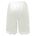 thumbnail image 5 of Womens Shorts Satin Silk Lace Shorts Casual Elastic Waist Lounge Shorts 2026 Summer Micro Mini Pajama Shorts (Beige,L), 5 of 9