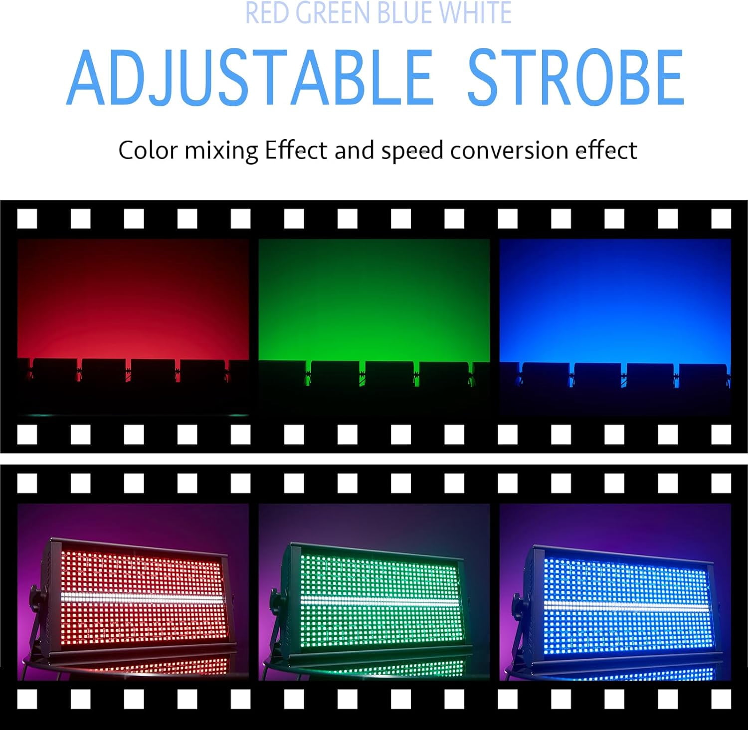 Stage Light Bar LED 200W DJ Strobe Light 768 LEDs RGBW DJ Lights with 46 Zones Chasing, Wash Lighting Uplights Sound Activated DMX 512 for Stage Lighting Bars Party Wedding Show