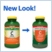 Spring Valley Vitamin C with Rose Hips, 1000 mg, 500 Count, Dietary Supplement Tablets
