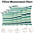 thumbnail image 5 of Throw Pillow Covers, Green Ombre Grey Striped 24x24 Pillow Covers for Couch/Sofa/Bed, Farmhouse Stripe Modern Decorative Square Linen Cushion Pillowcase for Home Decor, 5 of 9