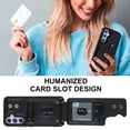 thumbnail image 3 of Tianyeda Crossbody Wallet Phone Case for Samsung Galaxy A17/A26， PU Leather Case Back with Card Slot Magnetic Clasp Kickstand wrist holder black, 3 of 5